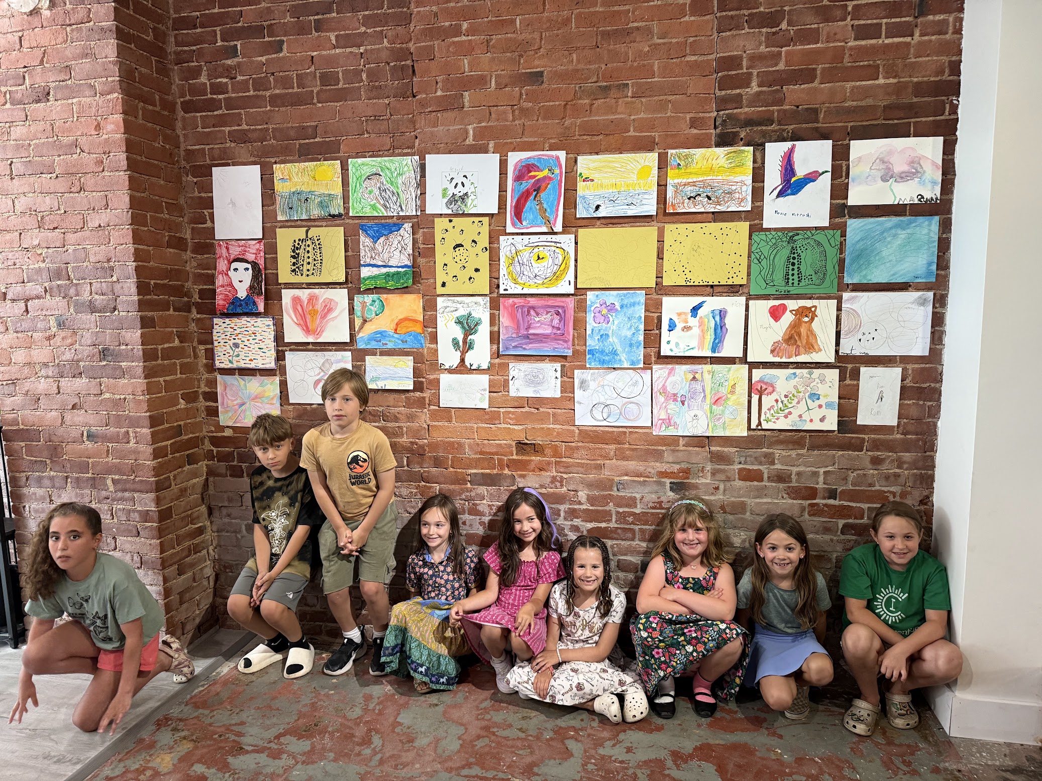 mini-exhibition at kids art camp Dover Aplomb
